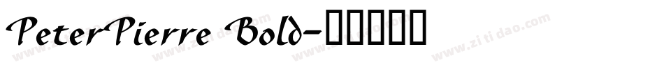 PeterPierre Bold字体转换
